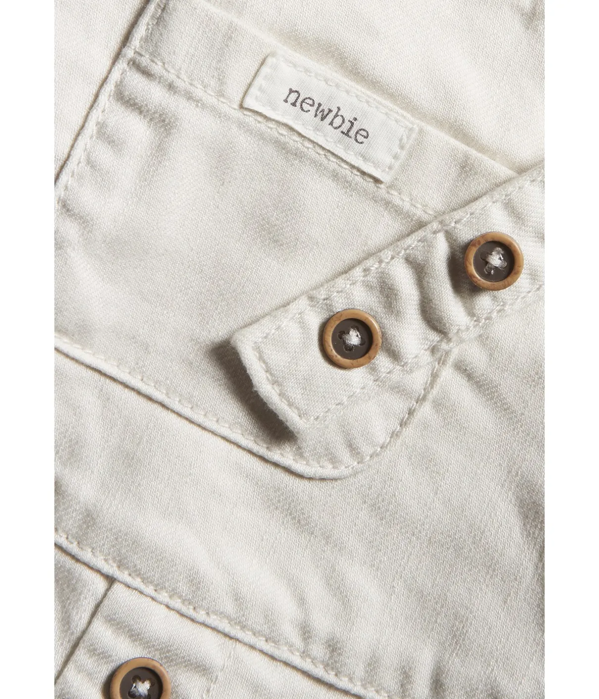 Baby white suspender shorts