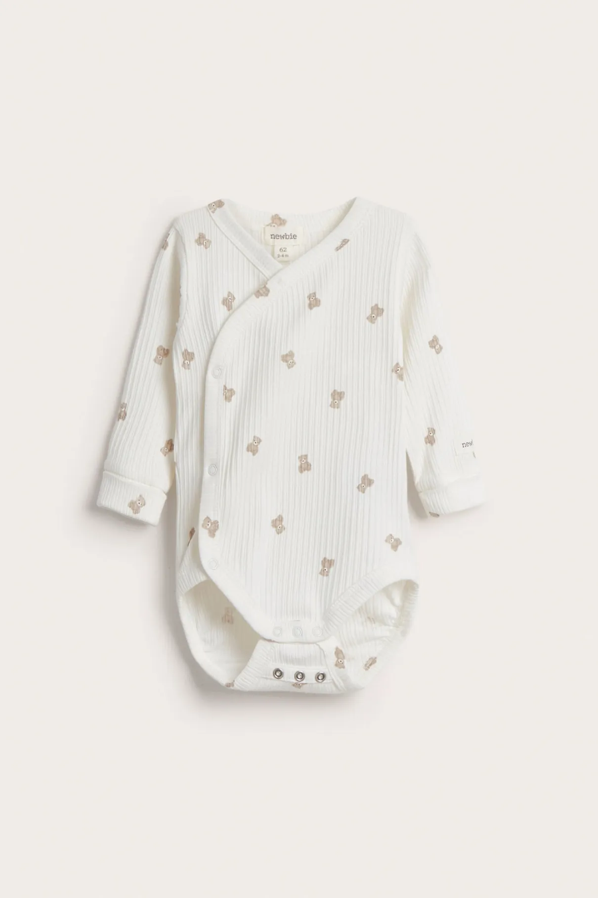 Baby white teddy bear bodysuit