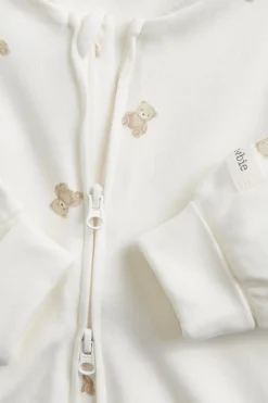 Baby white teddy bear sleepsuit