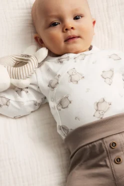 Baby white teddy bodysuit