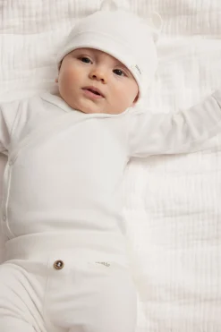 Baby white wrap bodysuit