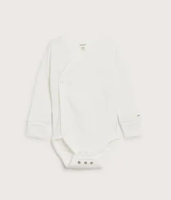 Baby white wrap bodysuit