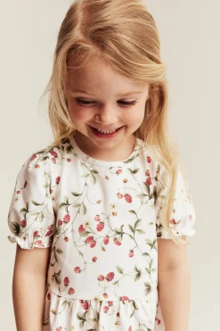 Baby wild strawberry peplum top