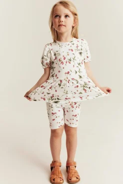 Baby wild strawberry peplum top