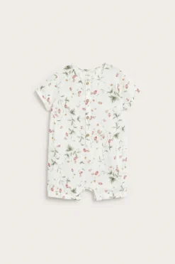 Baby wild strawberry print romper