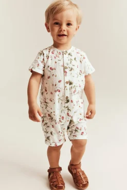 Baby wild strawberry print romper