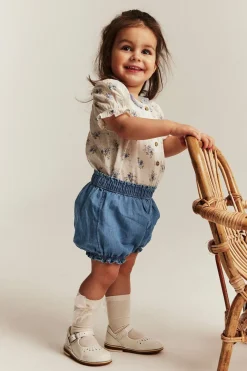 Baby woven denim shorts