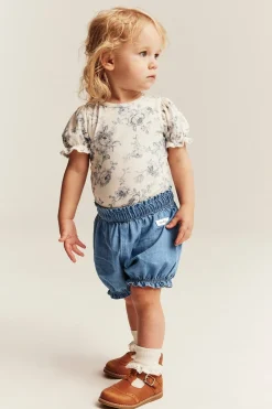 Baby woven denim shorts
