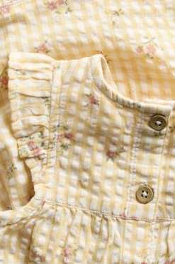 Baby yellow checked dress