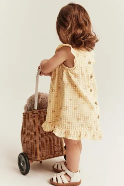 Baby yellow checked dress
