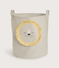 Canvas basket with animal face