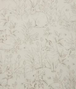 Forest Friends beige wallpaper
