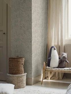 Forest Friends beige wallpaper