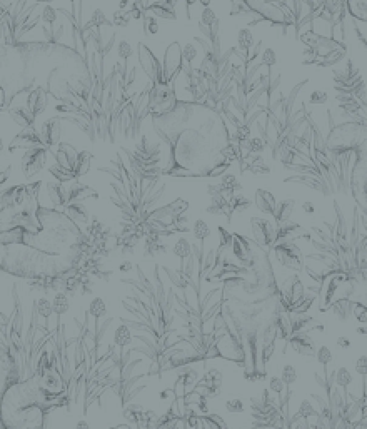 Forest Friends blue wallpaper