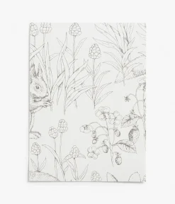 Forest Friends white wallpaper