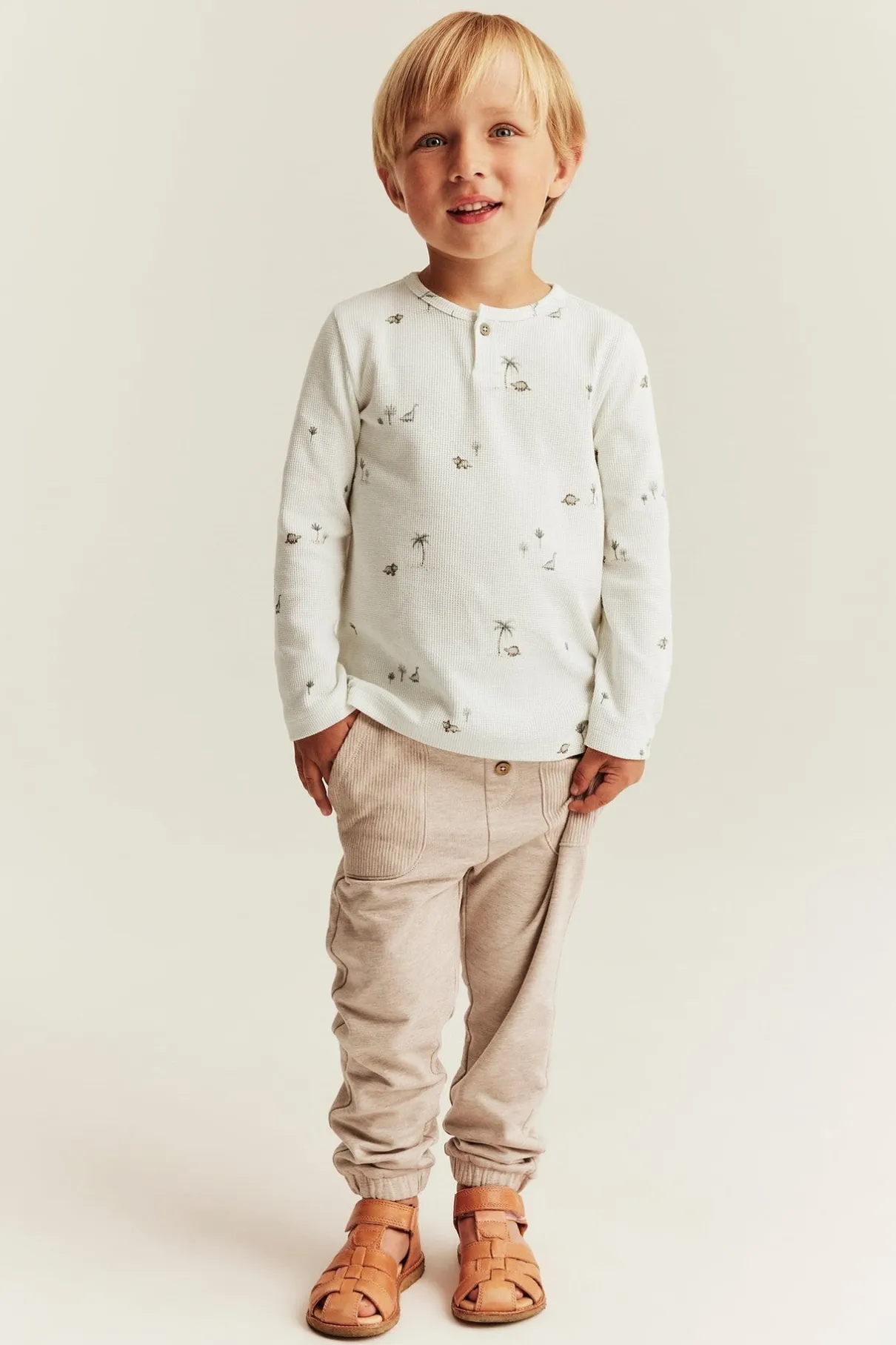Kids & Baby long sleeve waffle t-shirt