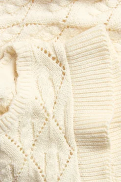Kids beige knitted vest