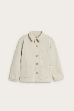 Kids beige overshirt with collar