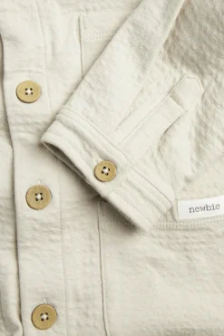 Kids beige overshirt with collar