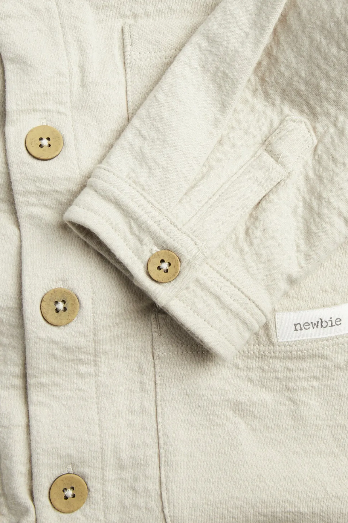 Kids beige overshirt with collar