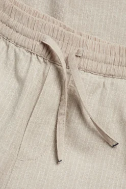 Kids´ beige striped woven trousers