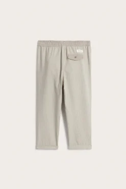 Kids´ beige striped woven trousers
