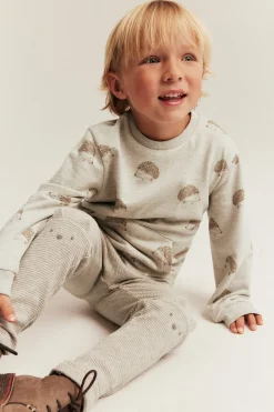 Kids beige waffle leggings