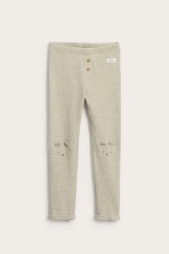 Kids beige waffle leggings
