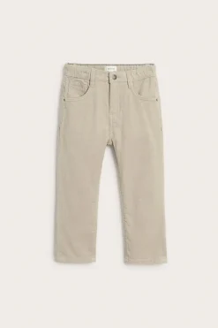 Kids´ beige woven conduroy trousers