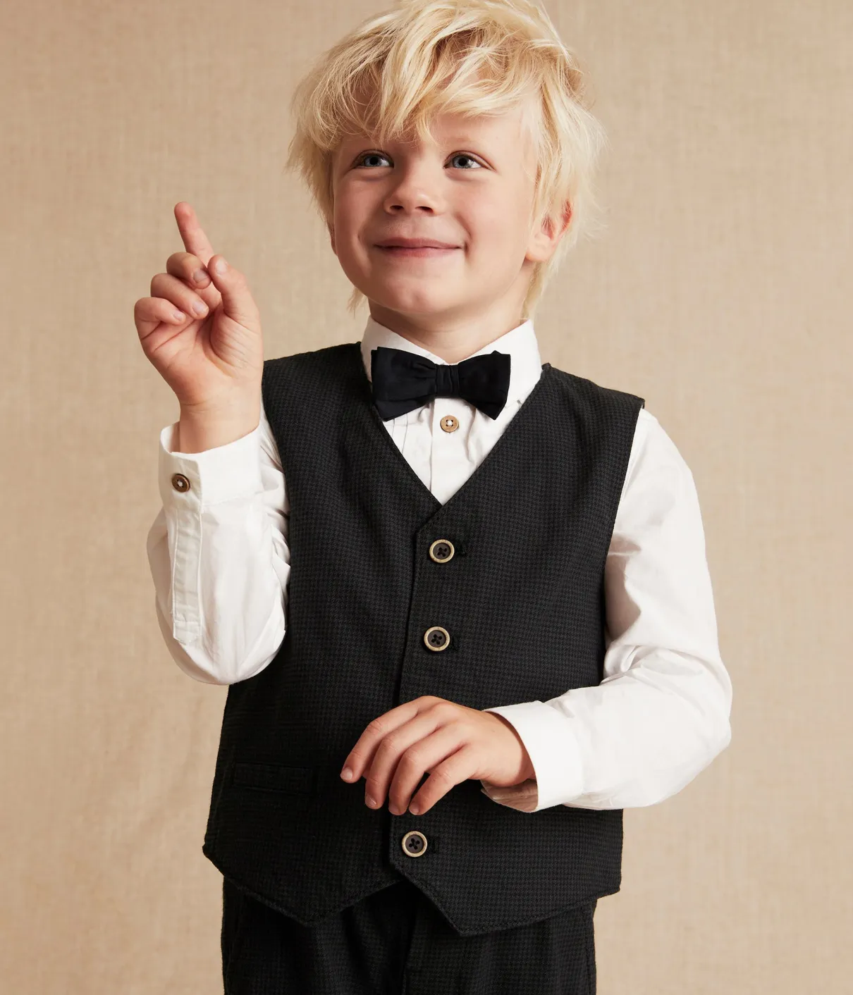 Kids black waistcoat