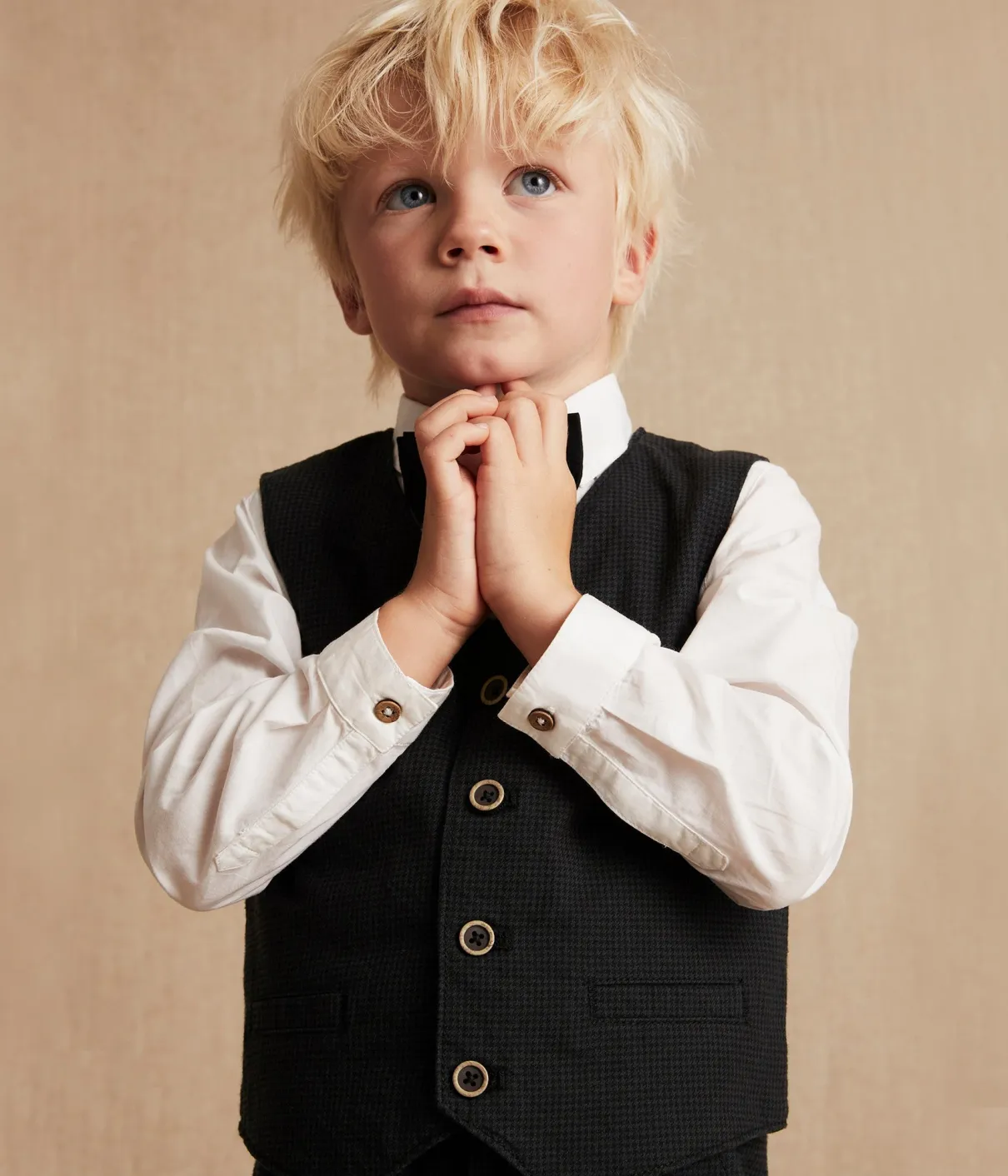 Kids black waistcoat