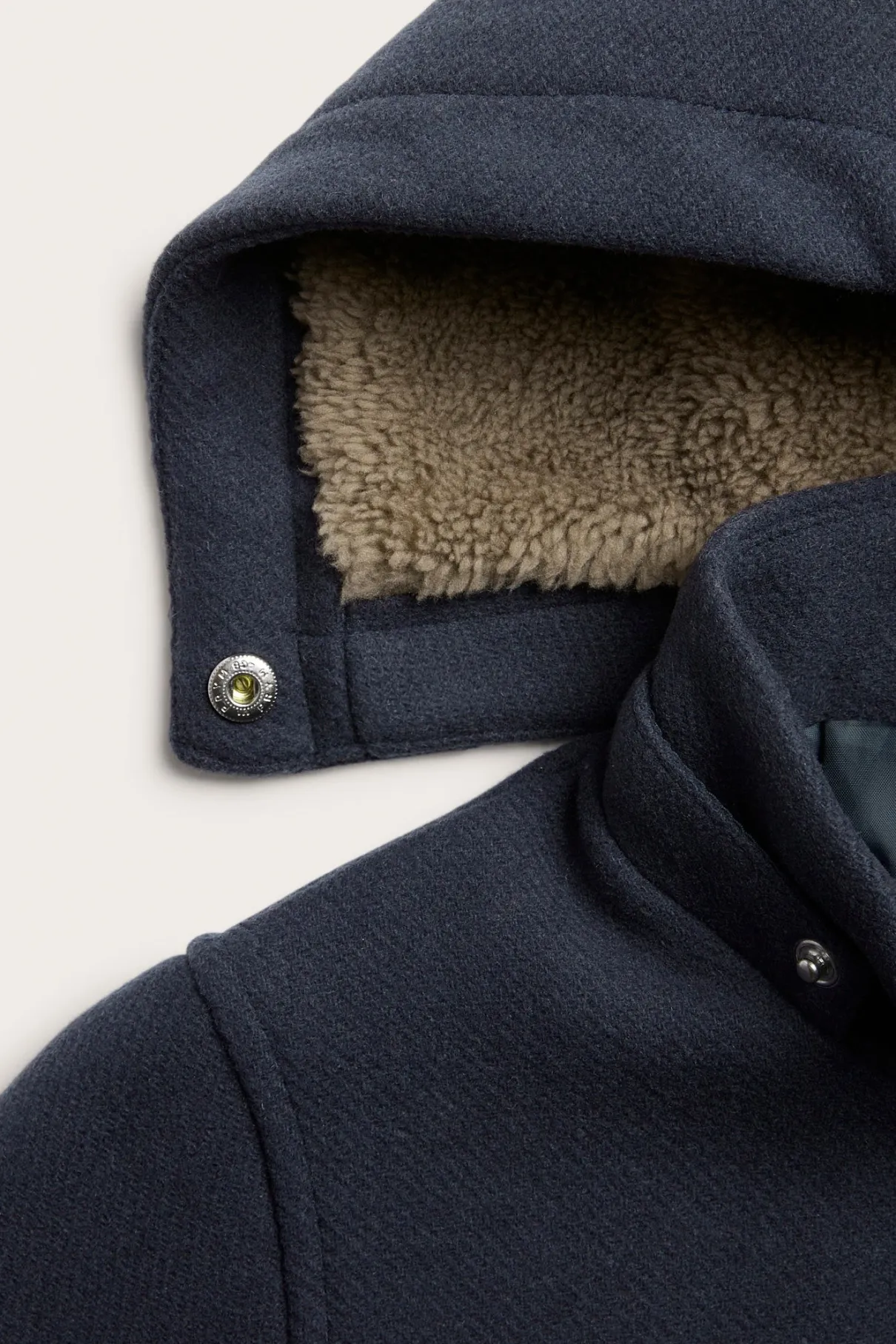 Kids' blue coat with detachable hood