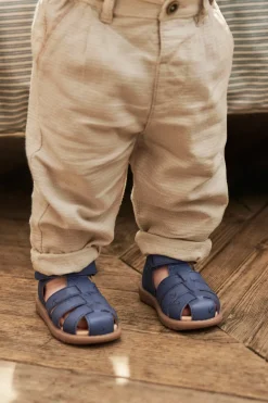 Kids blue leather strap sandal Hällevik