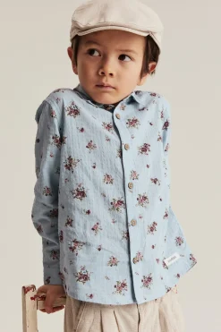 Kids' blue rose shirt