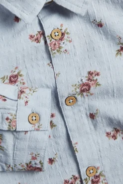 Kids' blue rose shirt