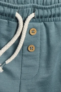 Kids blue slub tricot shorts