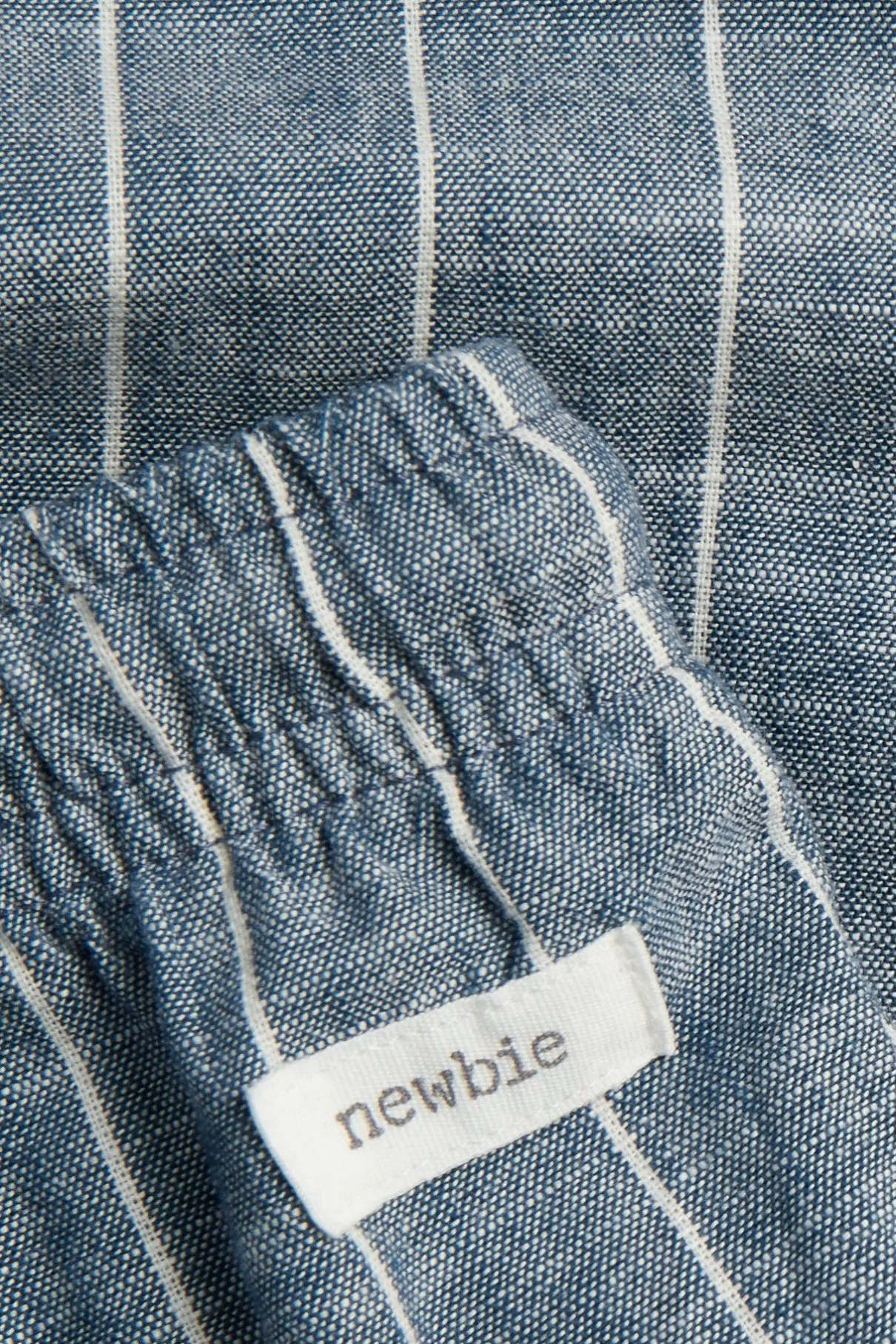 Kids blue striped drawstring trousers