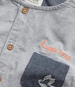 Kids blue striped shirt