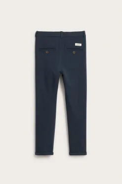 Kids blue trousers with button fastening