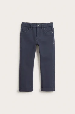 Kids blue woven twill trousers