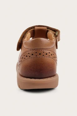 Kids brown leather strap sandal Hällevik