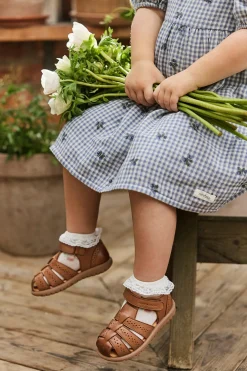 Kids brown leather strap sandal Hällevik
