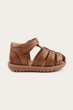 Kids brown leather strap sandal Hällevik