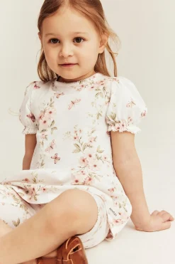 Kids butterflies peplum top
