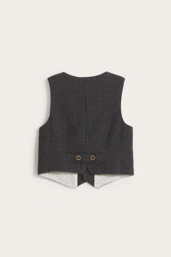 Kids' dark grey waistcoat