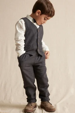 Kids' dark grey waistcoat