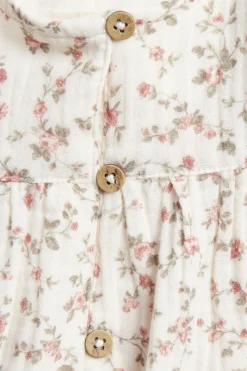 Kids ditsy floral muslin blouse