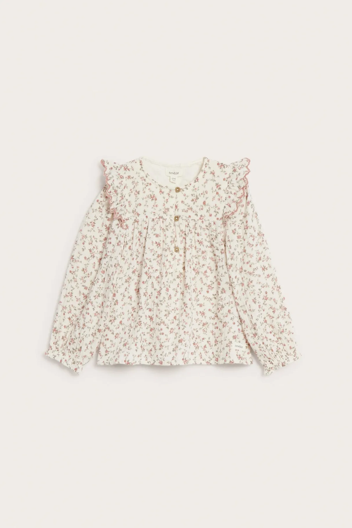 Kids ditsy floral muslin blouse