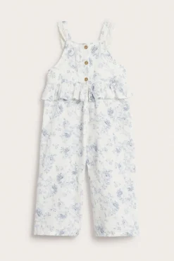 Kids floral jumpsuit with frill