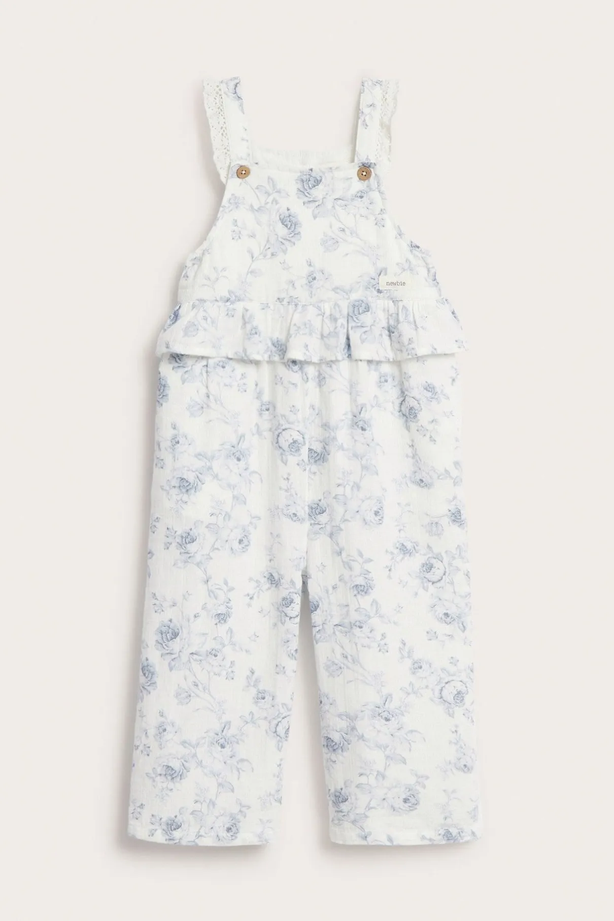 Kids floral jumpsuit with frill